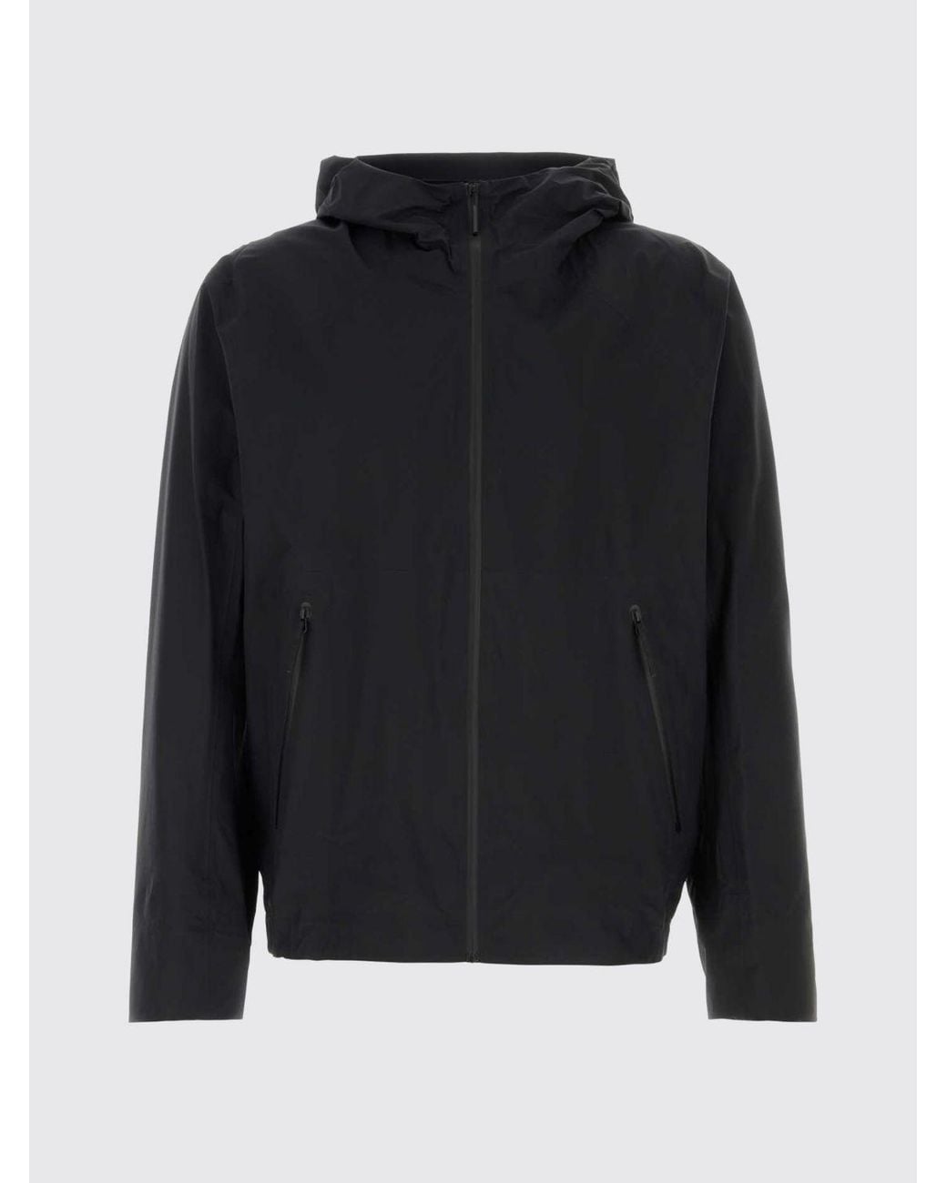 Veilance Blue Secant Hooded Nylon Windbreaker Jacket With Zip Pockets for men