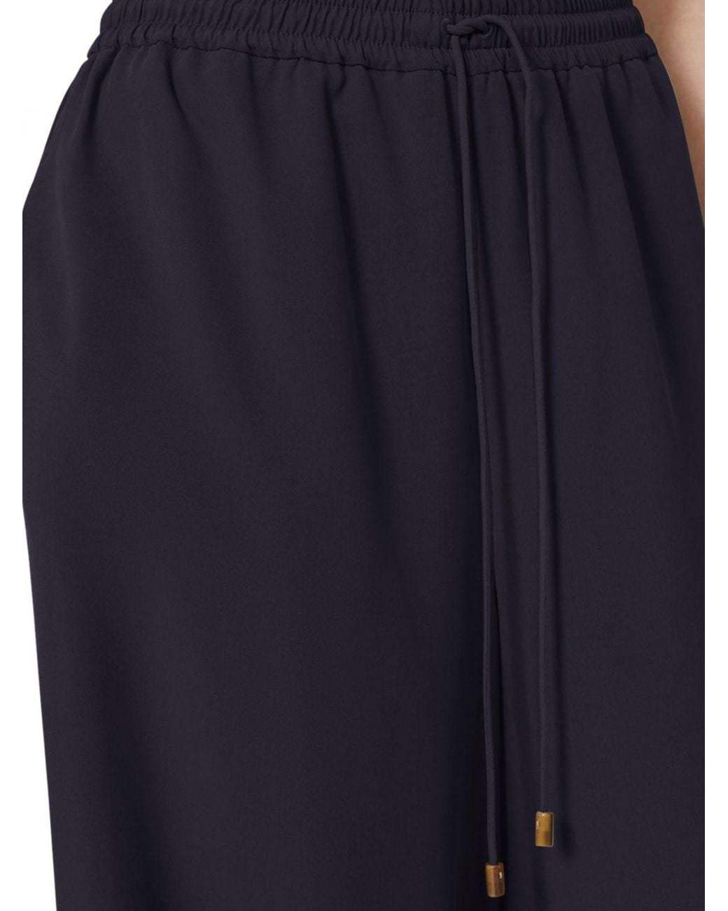 Max Mara Blue Silk Jogging Trousers