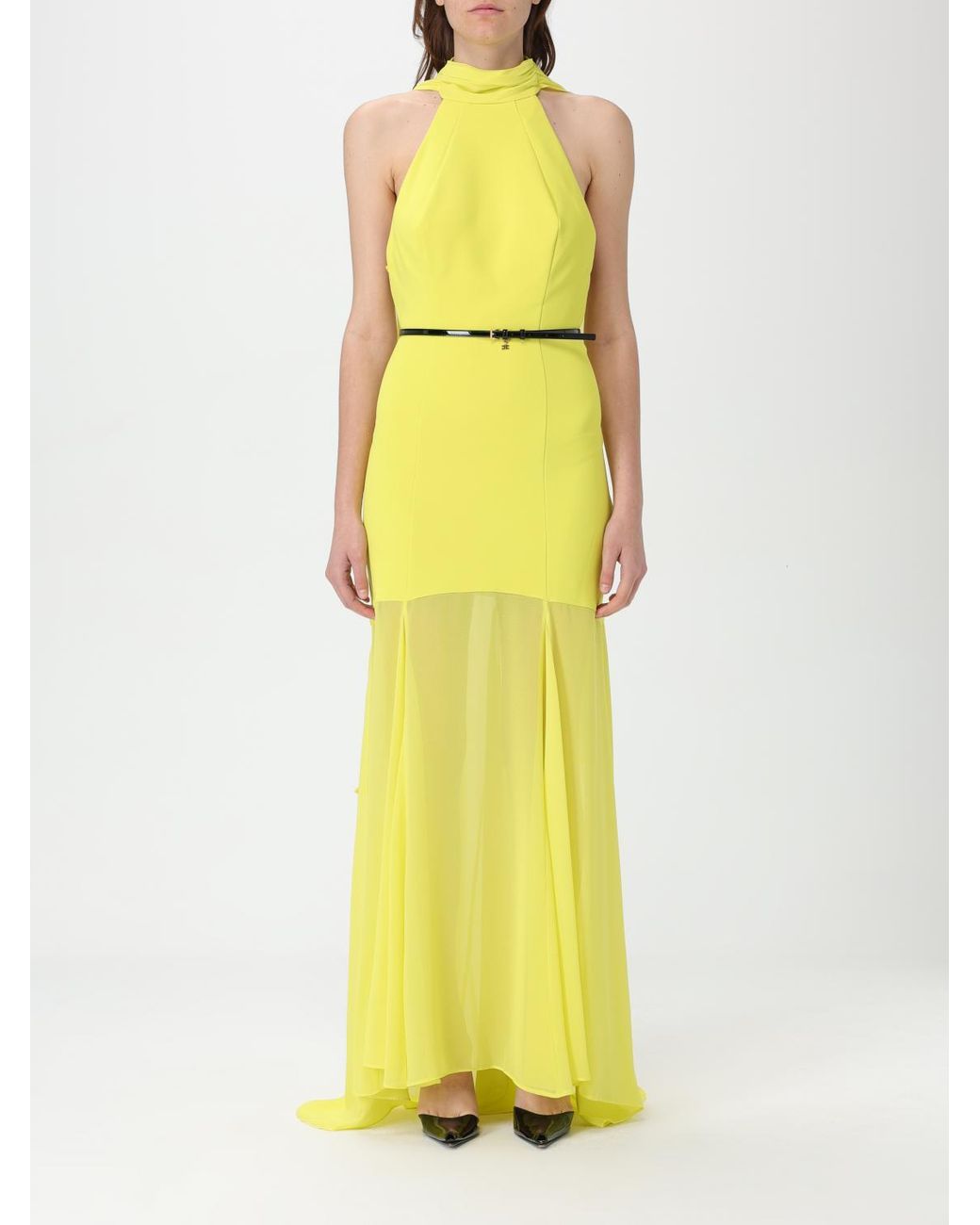 Elisabetta franchi yellow dress hotsell