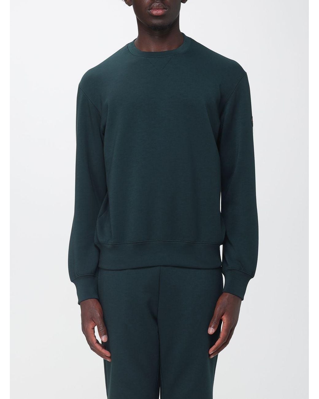 Save The Duck Blue Cotton Zip-Up Hoodie With Applied Logo for men