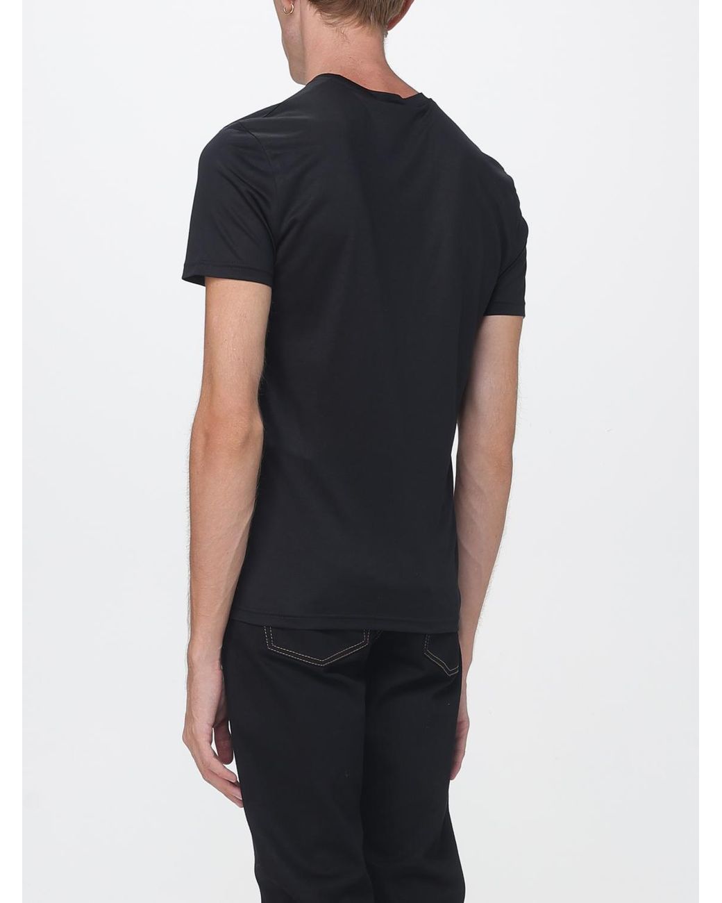 Gucci Black V-Neck Slim Fit Stretch Modal Jersey T-Shirt for men