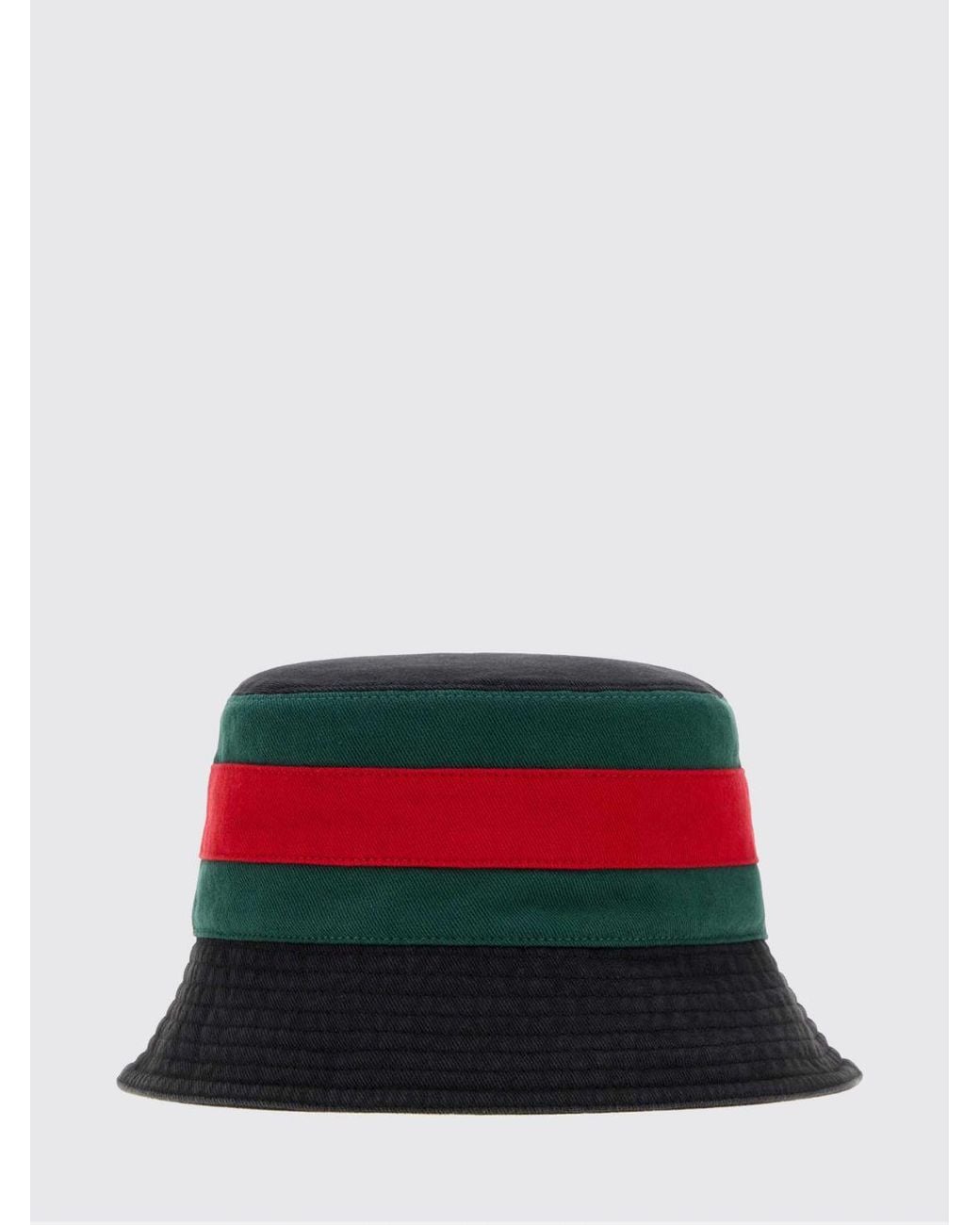 Gucci Bucket-Hat Aus Baumwolltwill Mit Webstreifen-Detail in Red für Herren