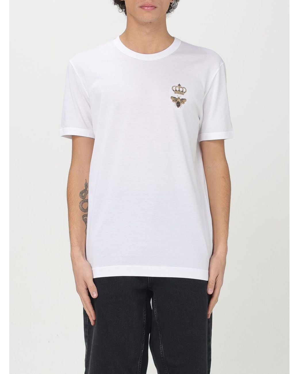 Dolce & Gabbana White Dolce &Amp Gabbana Cotton T-Shirt for men