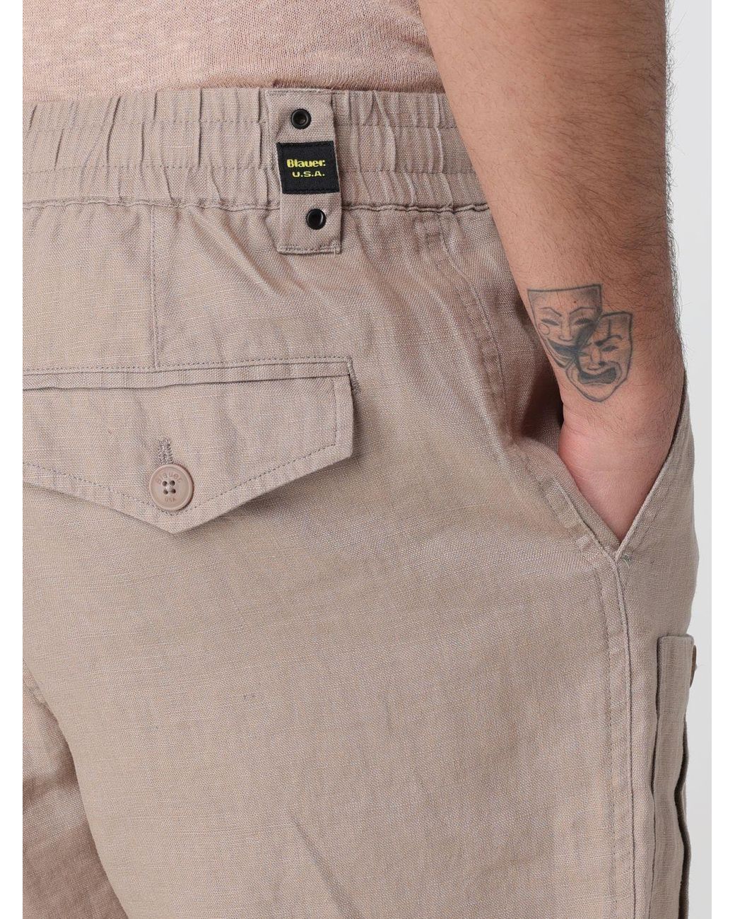Blauer Natural Linen Shorts for men