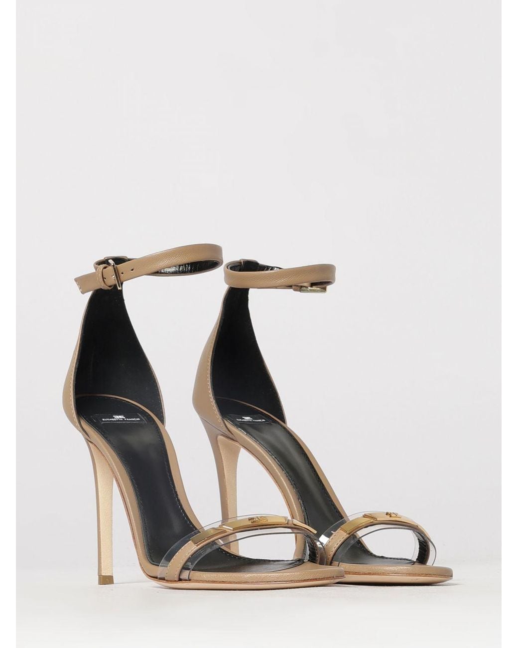 Elisabetta Franchi White Leather Sandals