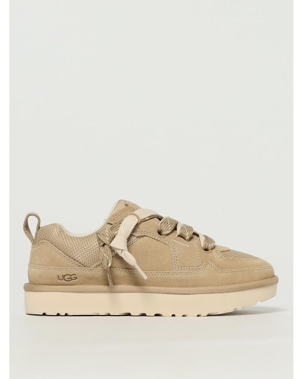 Ugg Natural Lo Lowmel Sneakers Aus Wildleder Und Recyceltem Mesh