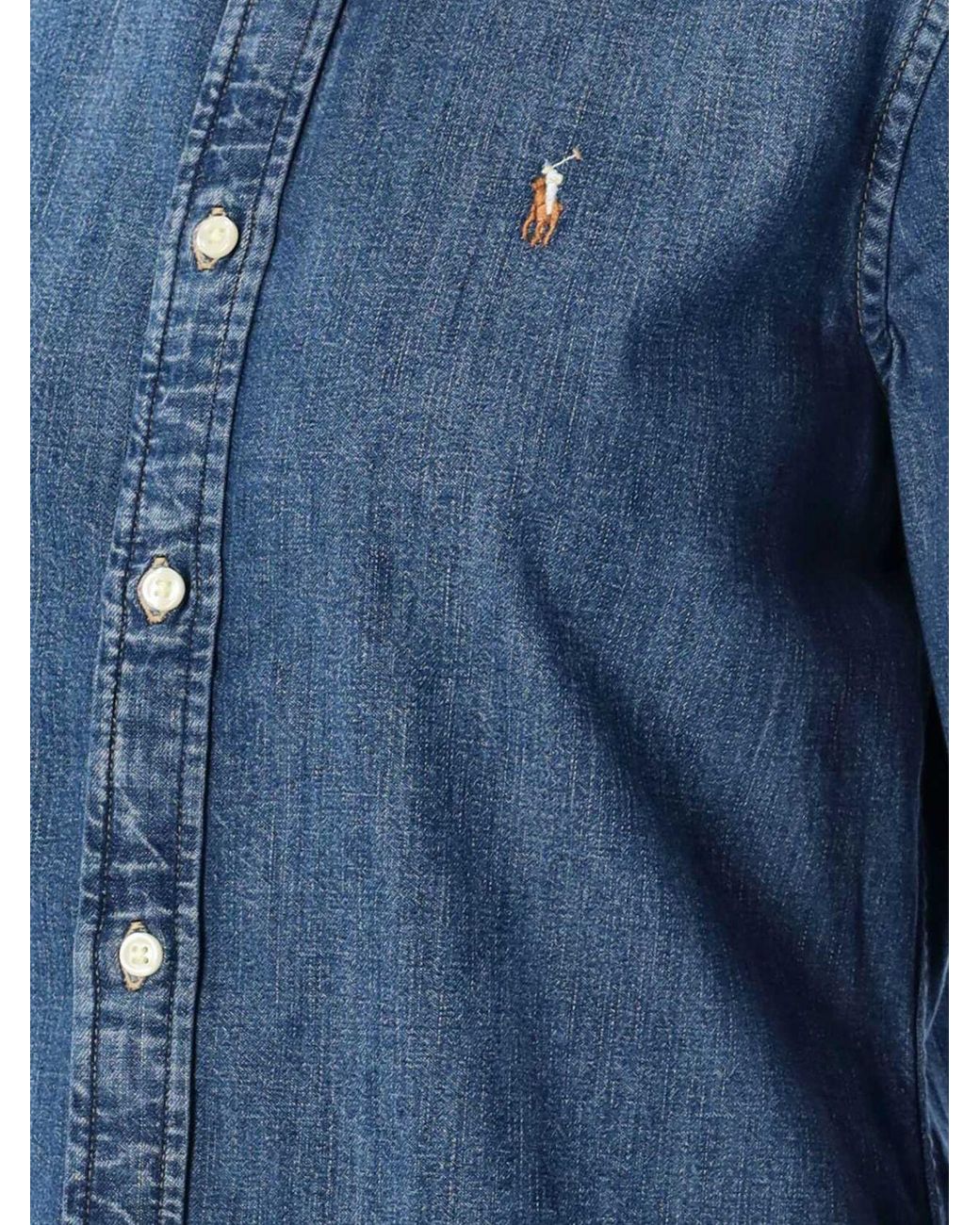 Polo Ralph Lauren Blue Cotton Denim Shirt