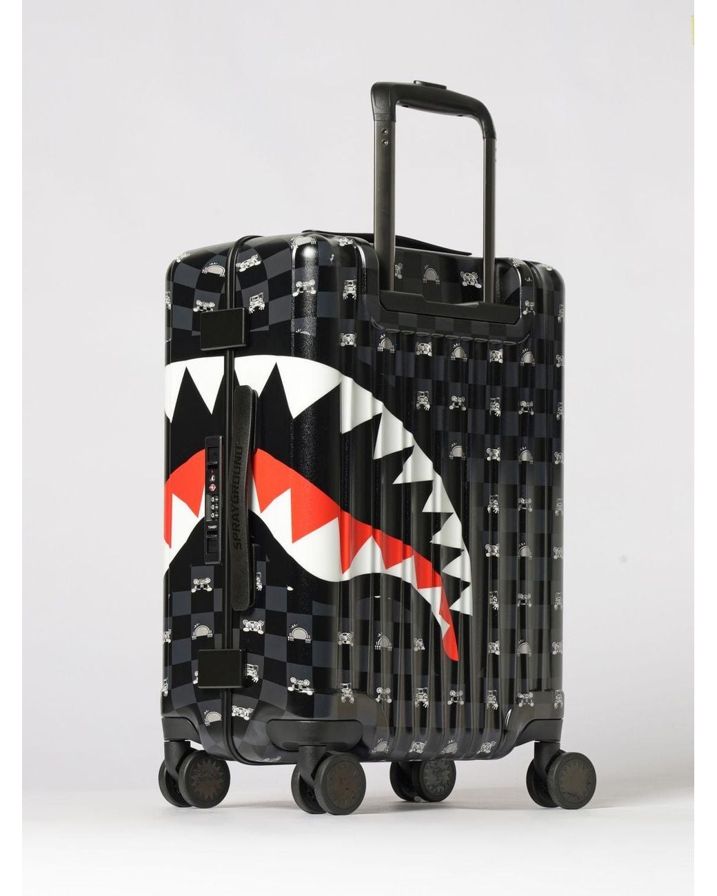 Sprayground Black Polycarbonate Trolley With Printed Logo for men