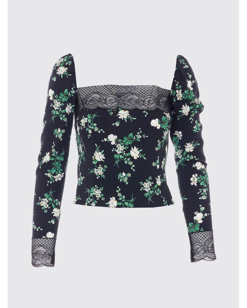 Dolce & Gabbana Black Dolce &Amp Gabbana Floral Silk Top