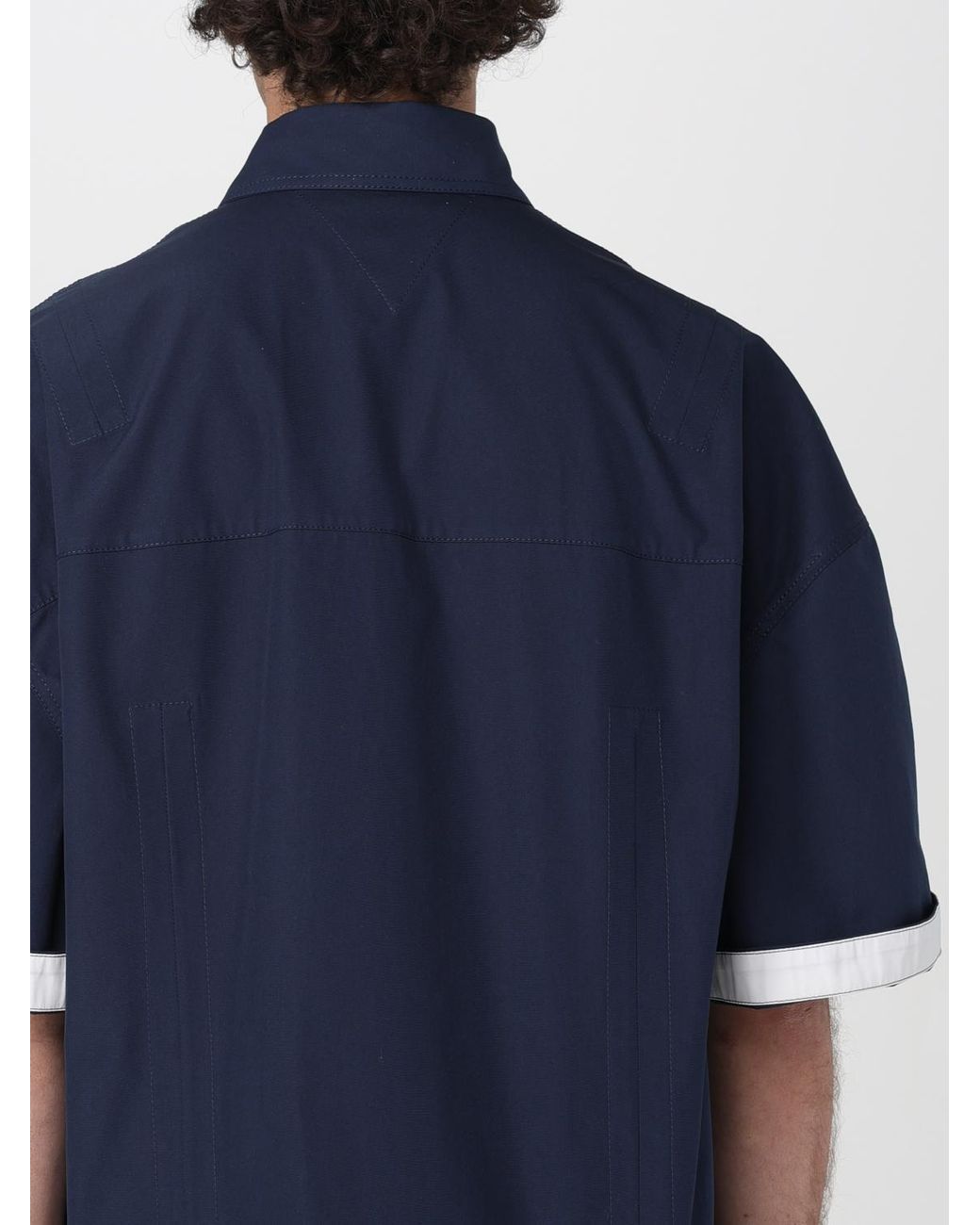 Bottega Veneta Blue Compact Cotton Shirt for men