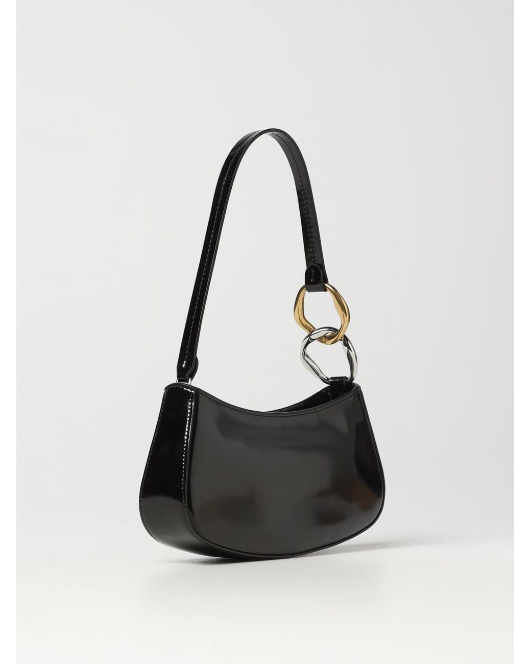 Staud White Ollie Tasche Aus Gebürstetem Leder