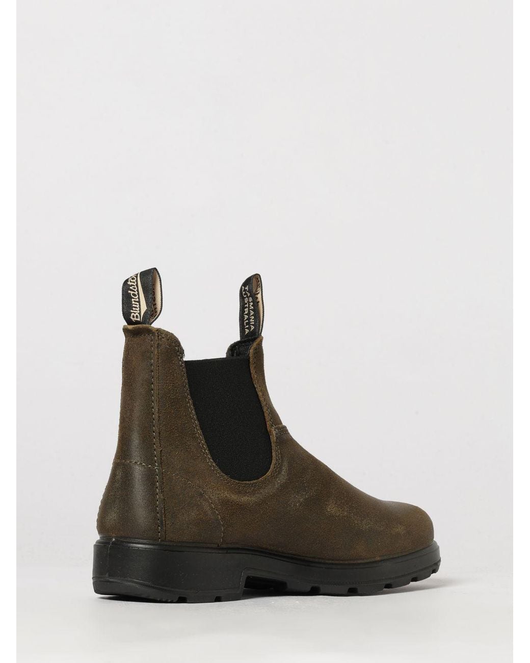 Blundstone Brown Suede Chelsea Boots With Double Pull Tabs for men