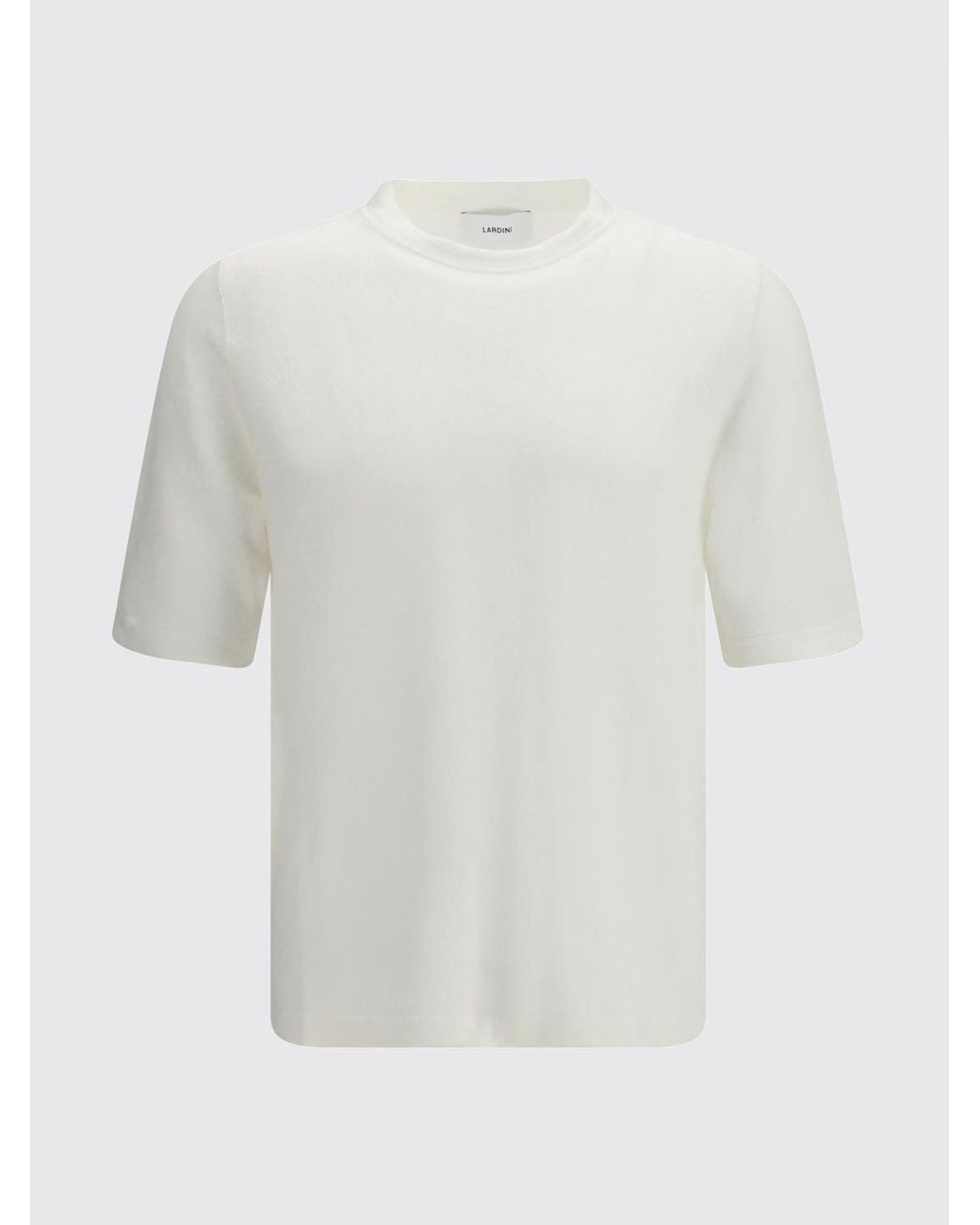 Lardini White Cotton And Linen T-Shirt for men