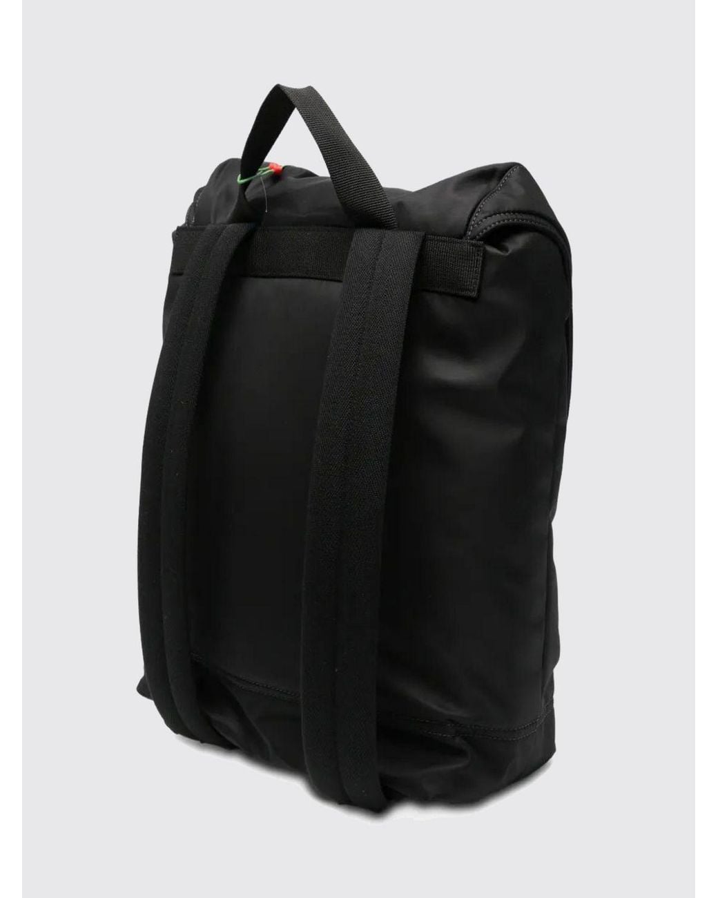 KENZO Black Signature Nylon Backpack With Embroidered Logo And Drawstring Closure for men