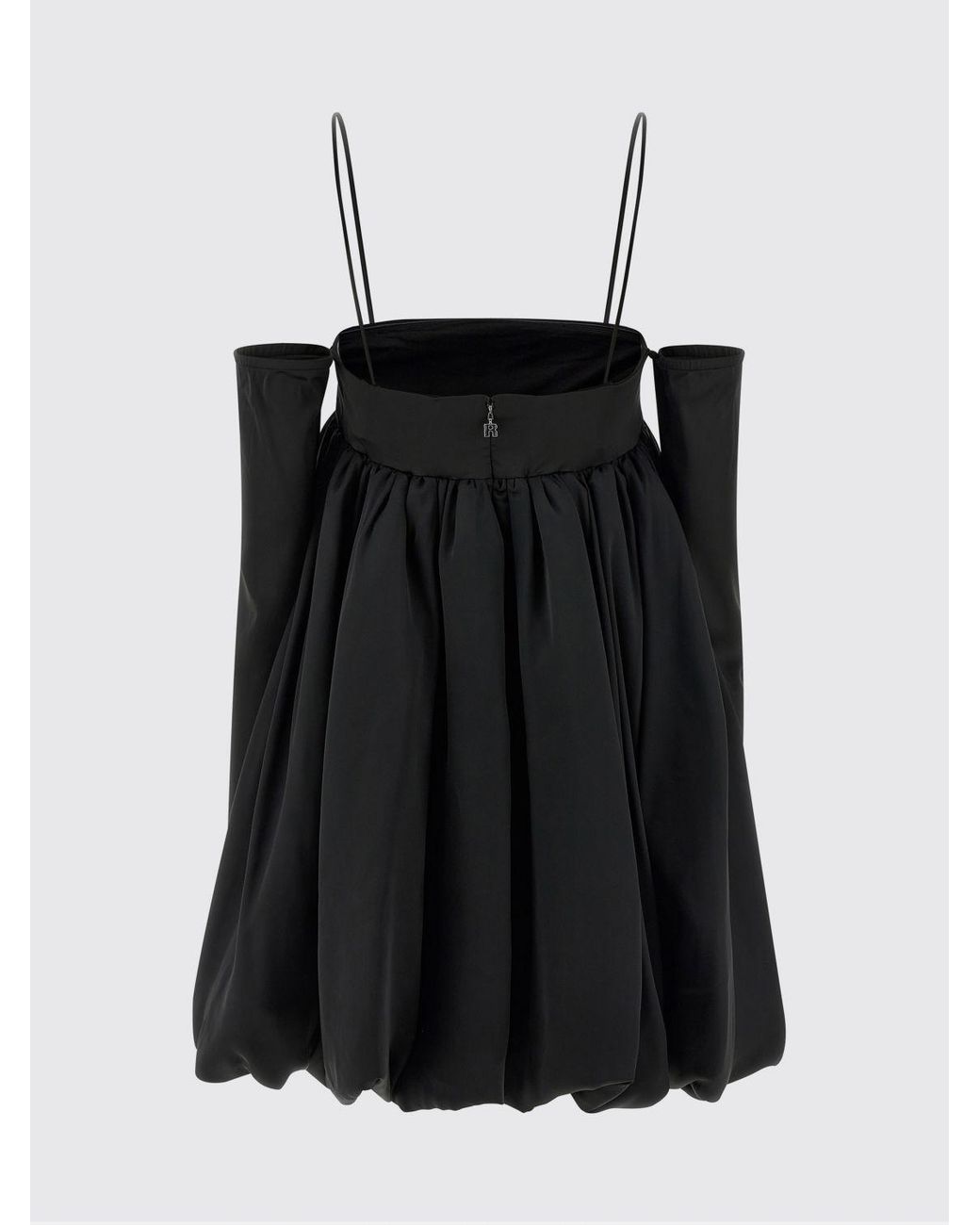 ROTATE BIRGER CHRISTENSEN Black Balloon Polyester Dress