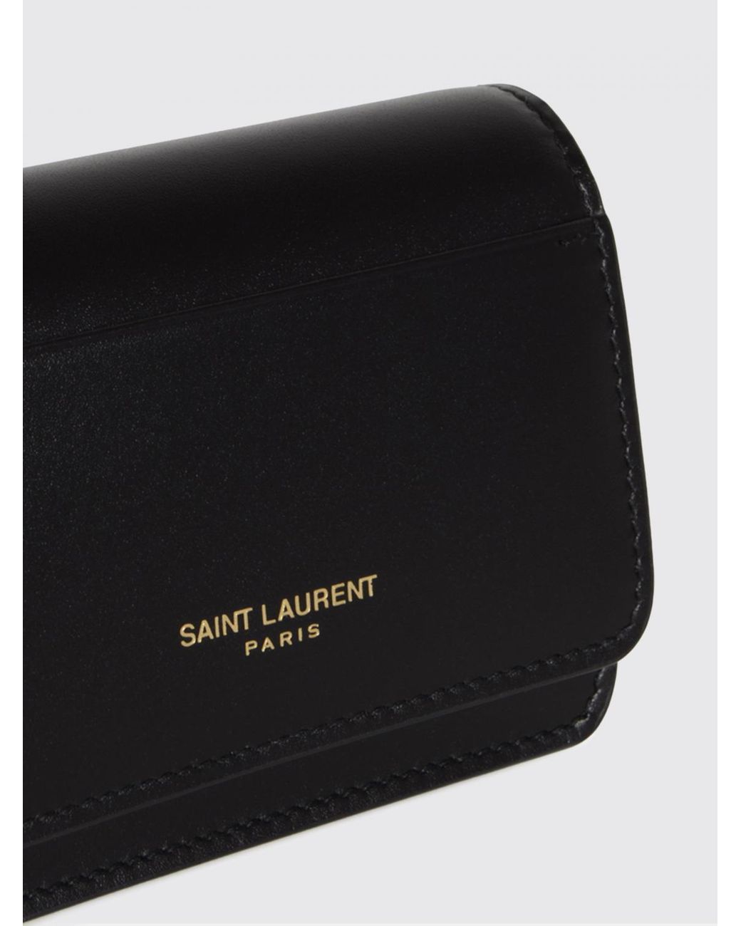 Saint Laurent White Leather Card Holder for men