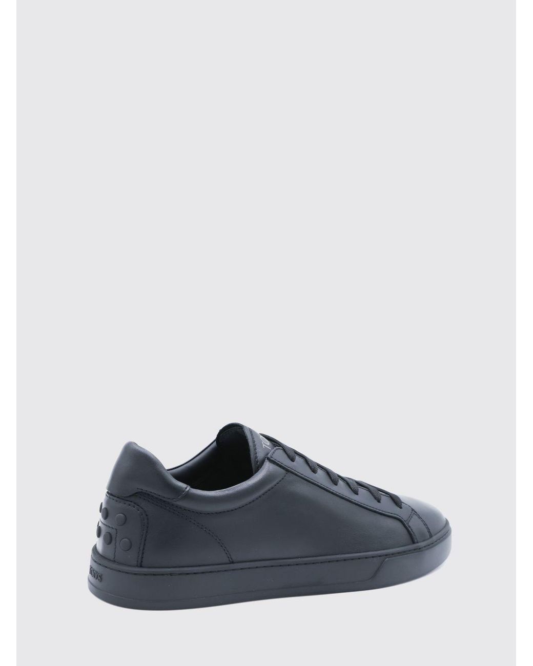 Tod's Blue Smooth Calfskin Low-Top Sneakers With Heel Gommini for men