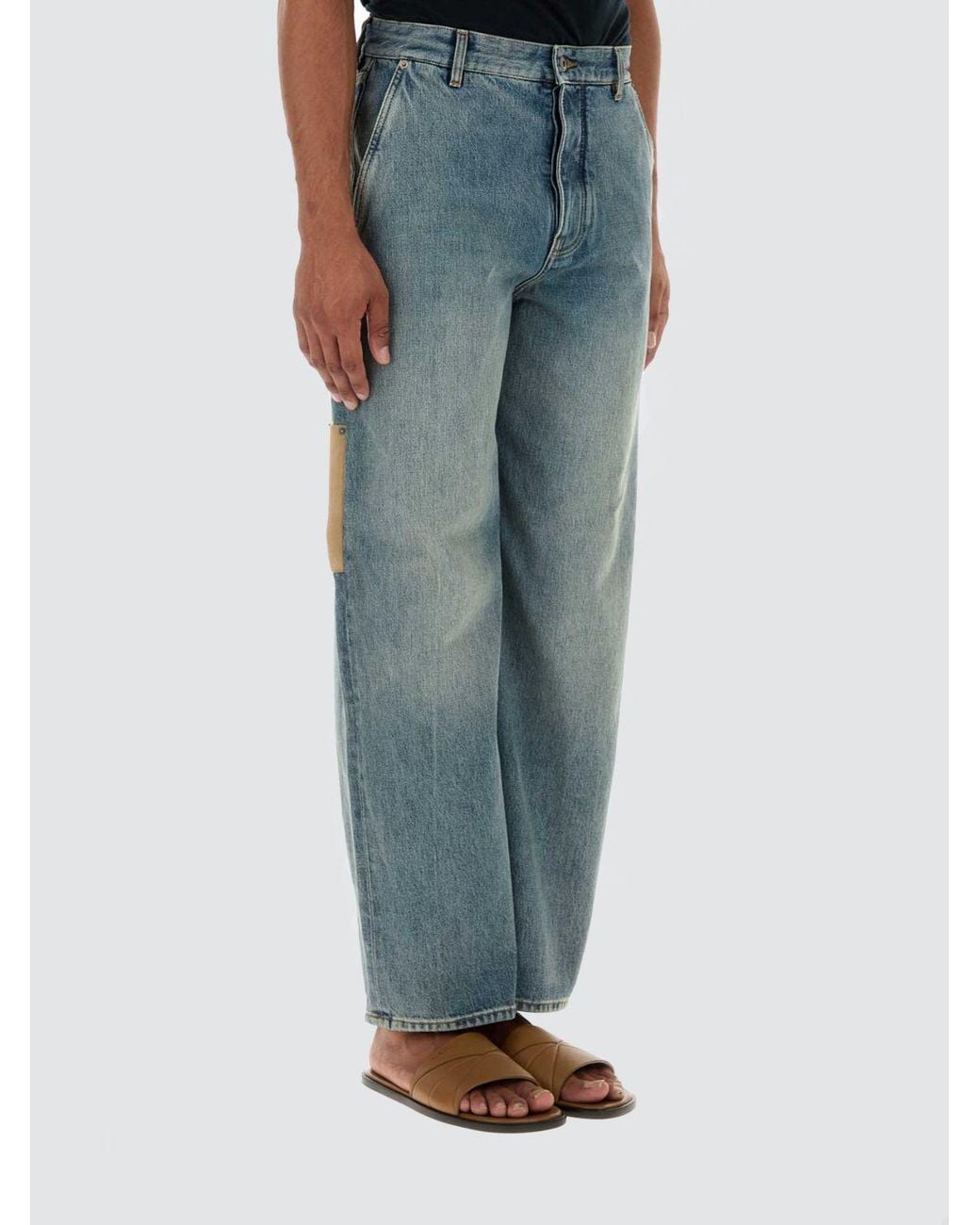 Loewe Blue Mid-Rise Straight Fit Jeans for men