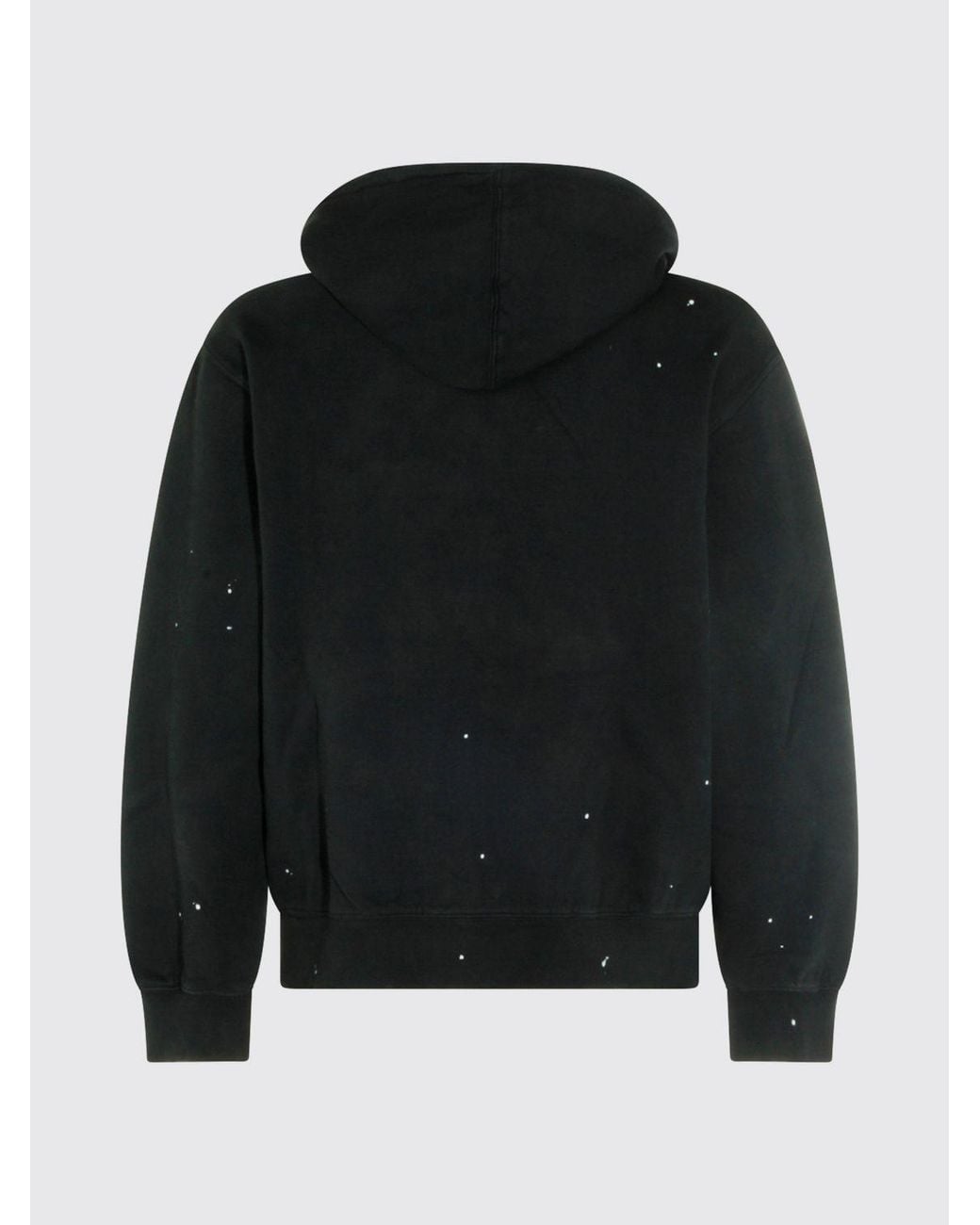 Carhartt Black Cotton Zip-Up Hoodie With Contrast Logo for men