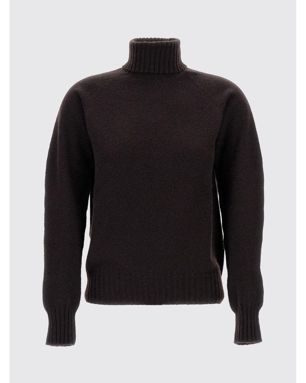 Drumohr Black Lambswool Turtleneck Jumper With Dropped Shoulders