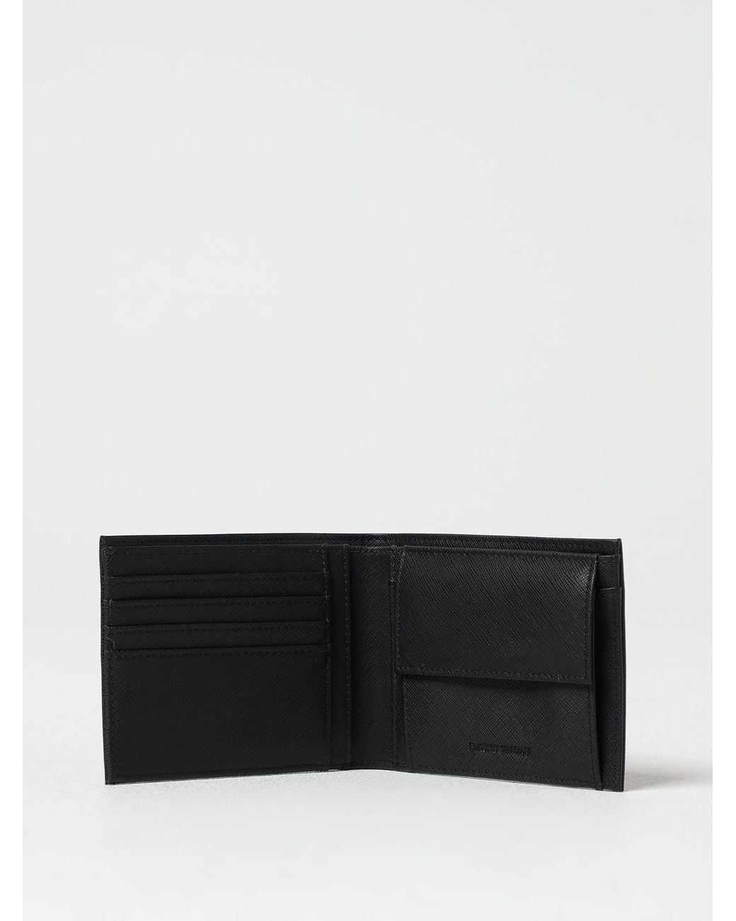 Emporio Armani White Saffiano Faux Leather Wallet for men