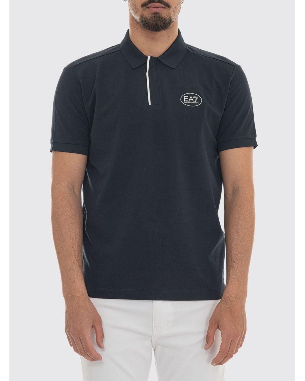 EA7 Blue Polo Shirt for men