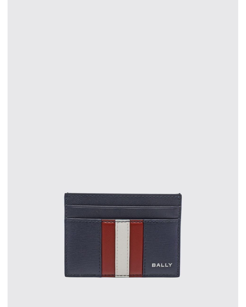 Bally Blue Calf Leather Card Holder for men