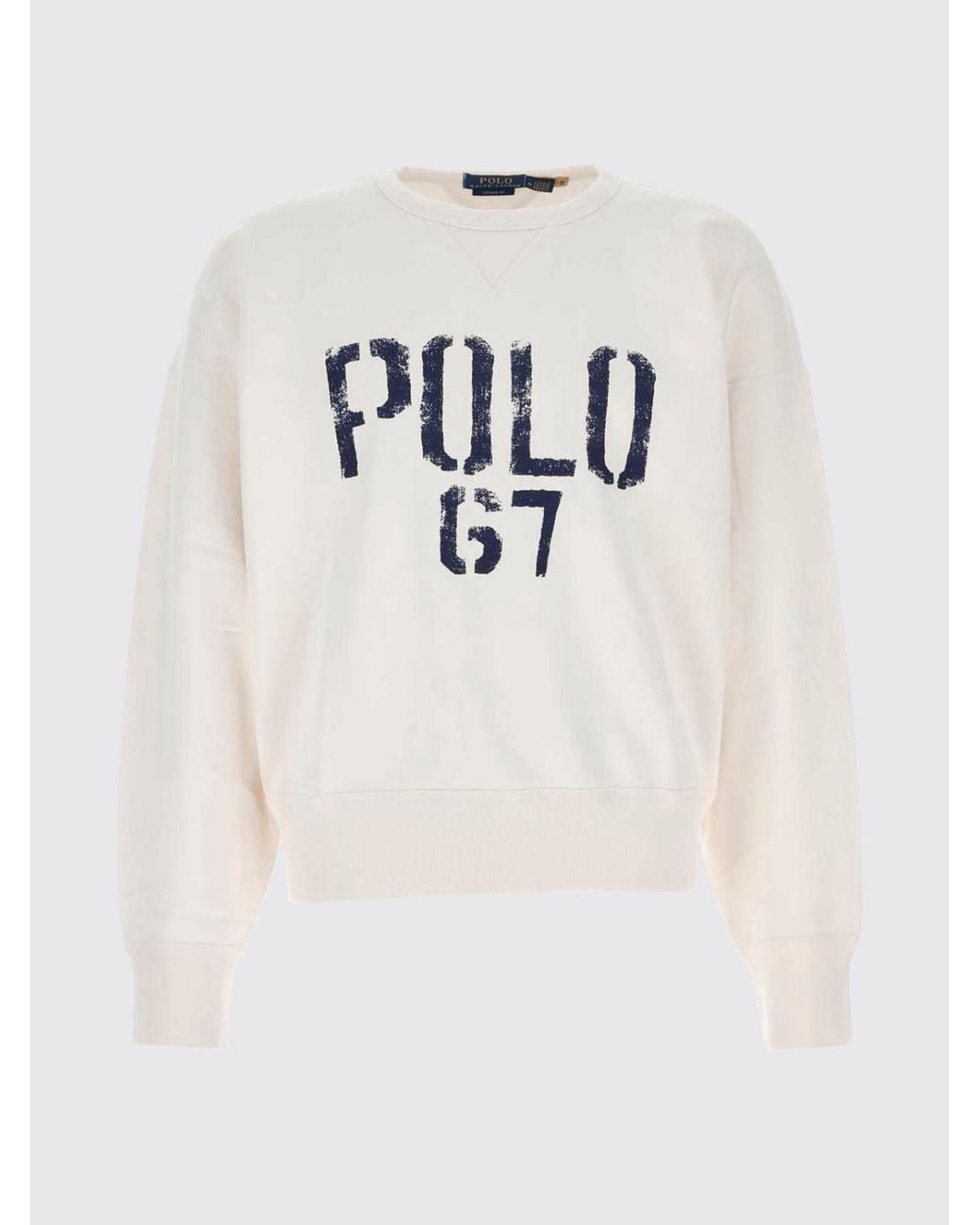 Polo Ralph Lauren Natural Cotton Crew Neck Sweatshirt With Logo for men