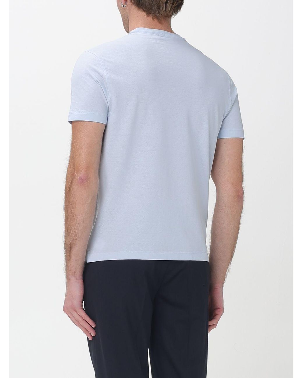 Zanone Blue Basic T-Shirt for men
