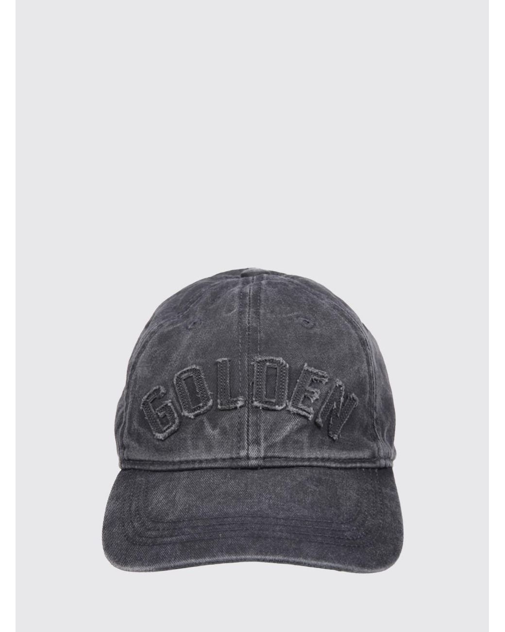 Golden Goose Deluxe Brand Gray Cotton Denim Baseball Cap With Tone-On-Tone Embroidered Logo
