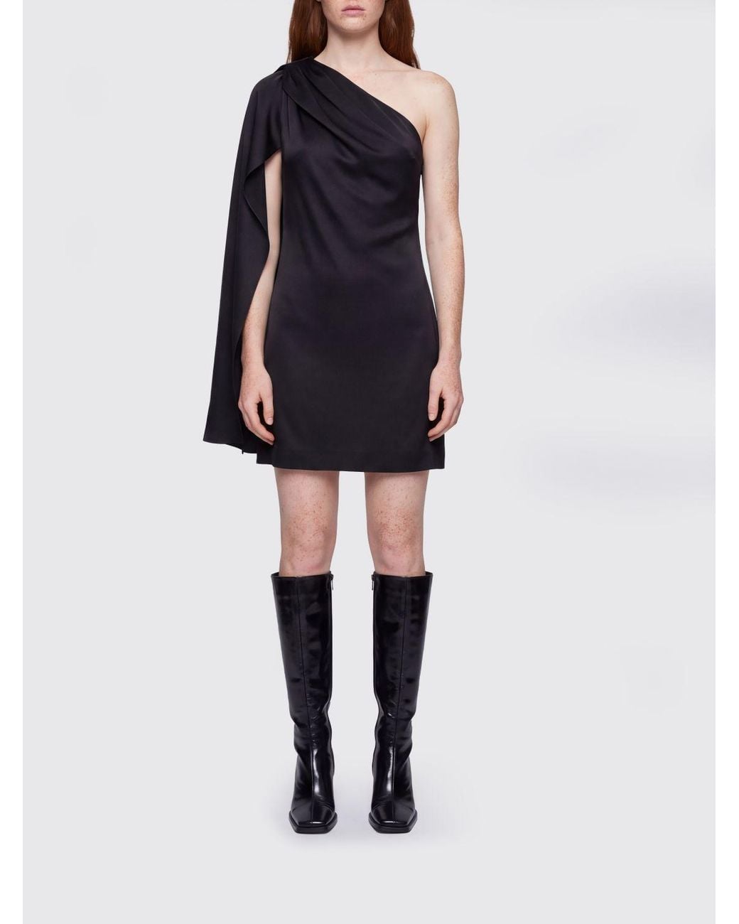 Stella McCartney Blue Asymmetric One-Shoulder Crêpe Mini Dress For Ceremonies