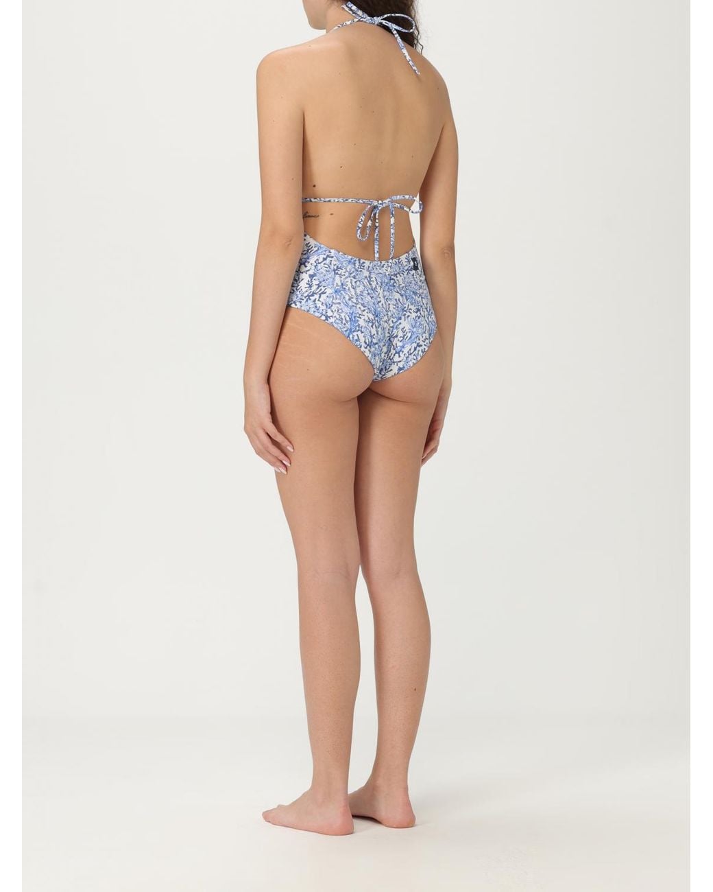 Kampos Blue Patterned One-Piece Swimsuit