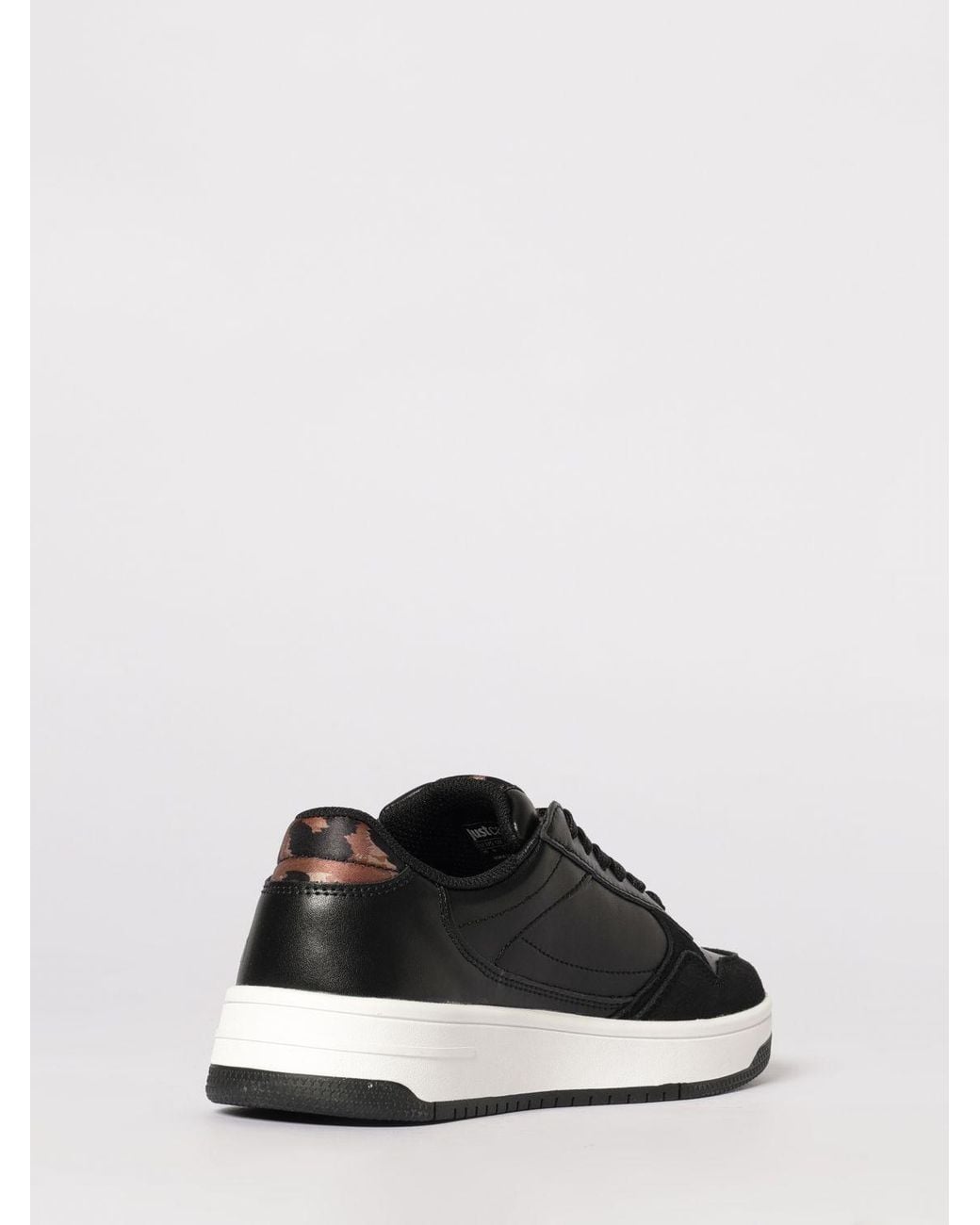 Just Cavalli Black Leather Sneakers