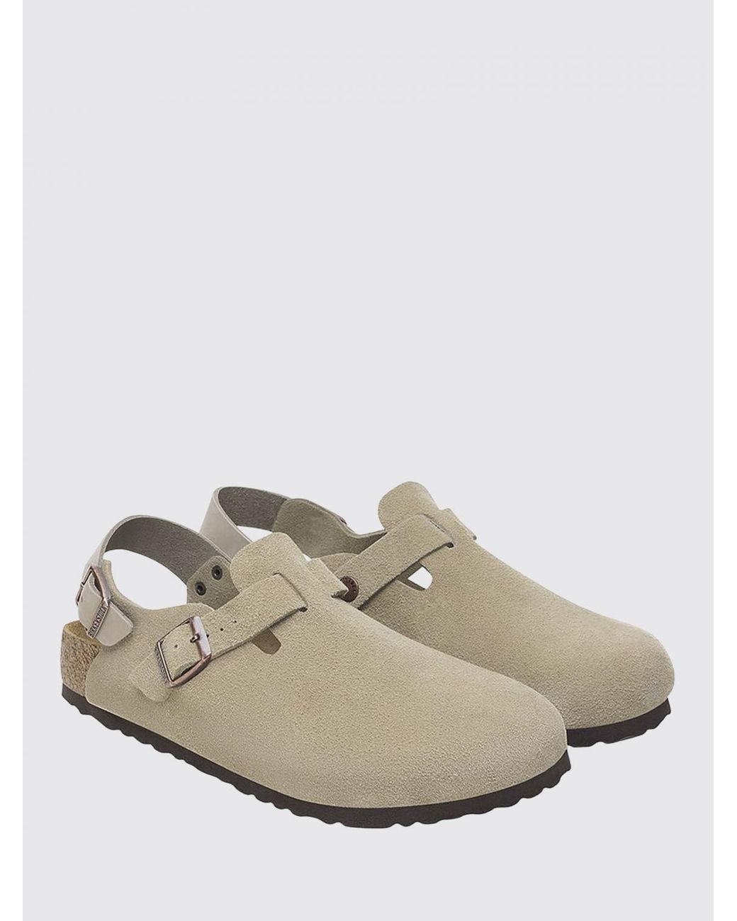 Birkenstock White Tokio Suede Clogs for men