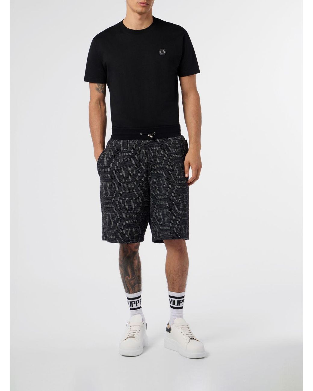 Philipp Plein Black Shorts for men