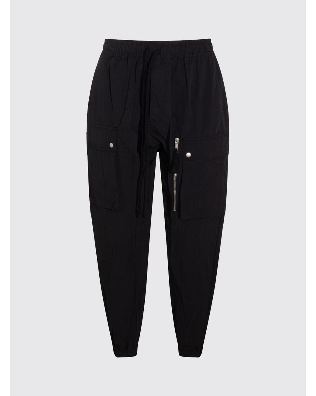 Thom Krom Black Technical Fabric Cargo Joggers With Drawstring for men