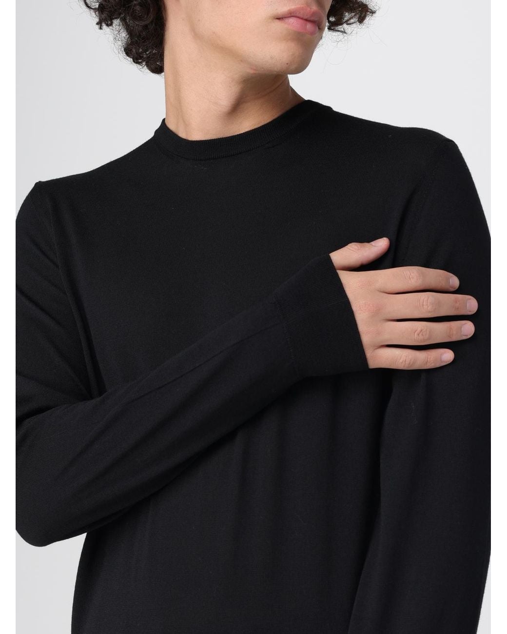 Drumohr Blue Wool Crew Neck Sweater for men