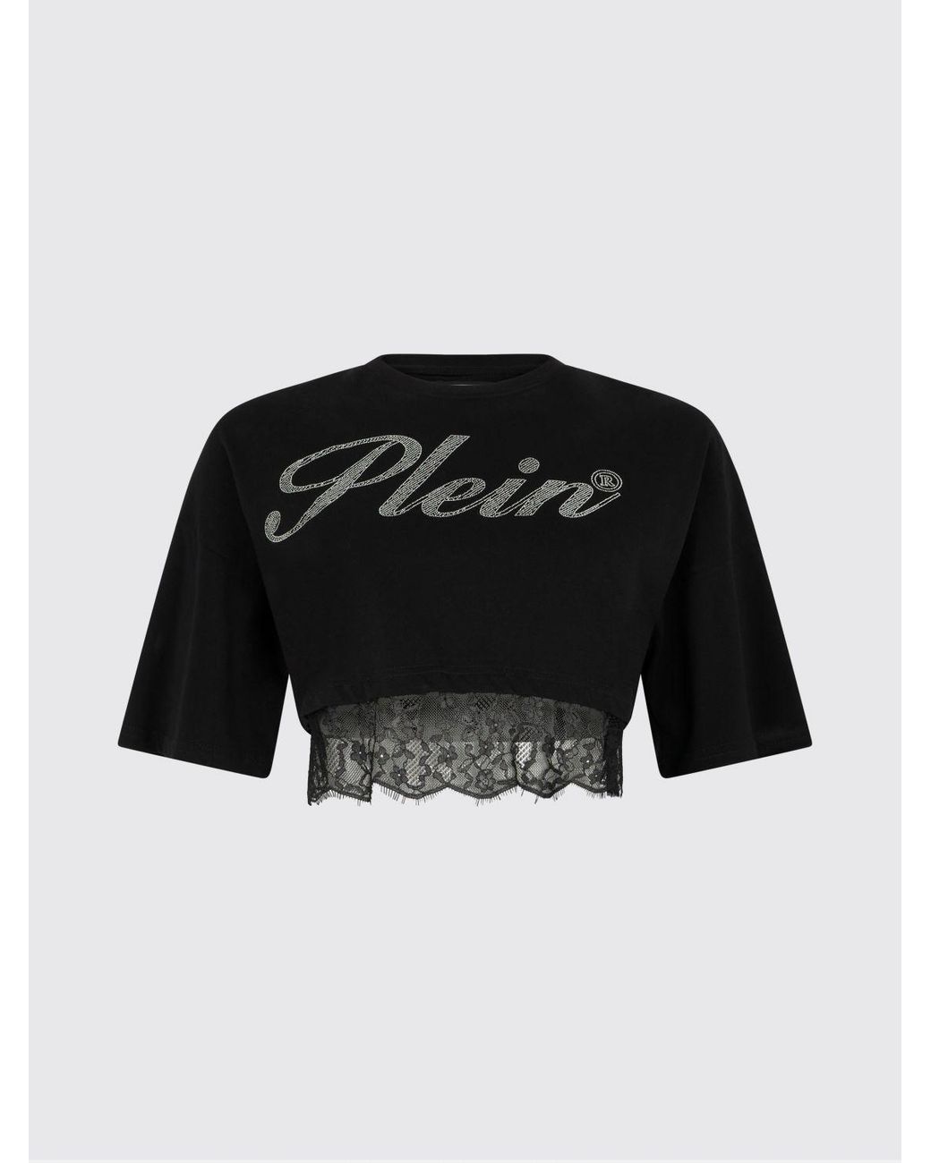 Philipp Plein Black Cotton Crew-Neck T-Shirt With Logo