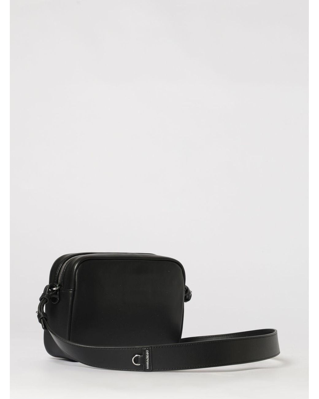 Emporio Armani Black Lilly Leather Shoulder Bag