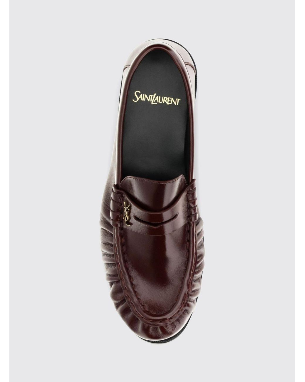 Saint Laurent Brown Le Loafer Penny Loafers