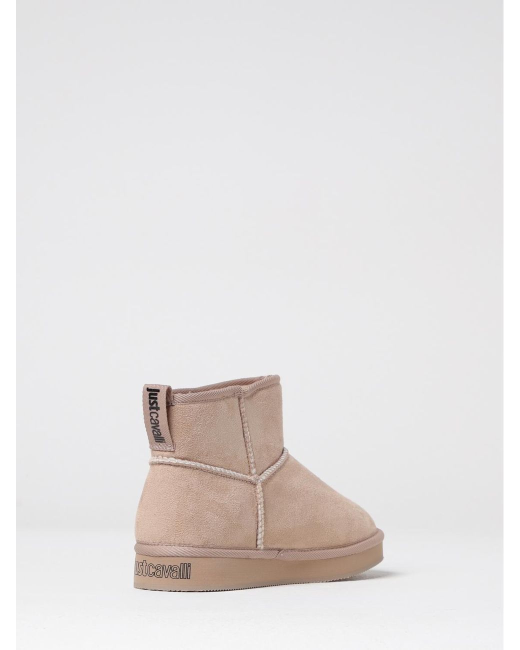 Just Cavalli Pink Flat Ankle Boots