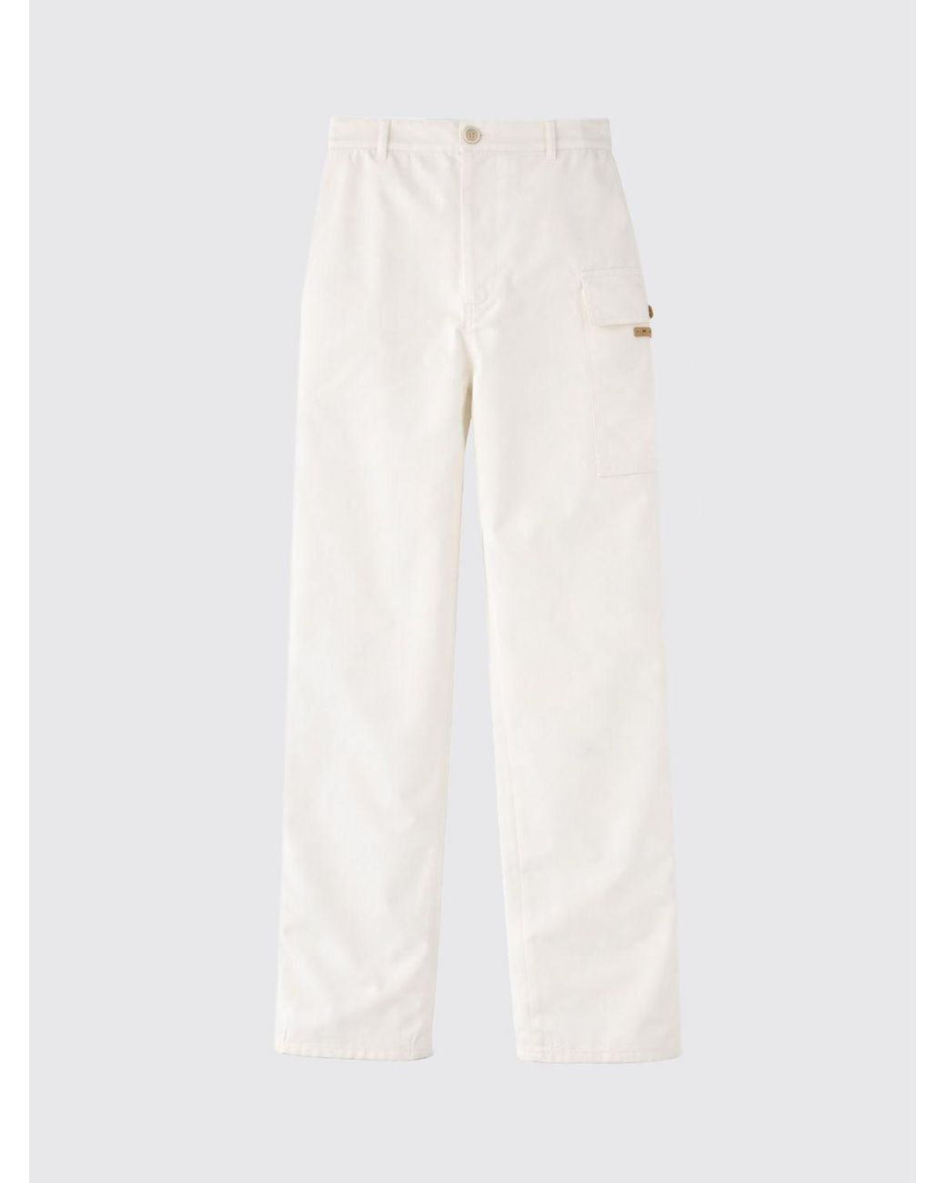 Marni White Cotton Cargo Trousers