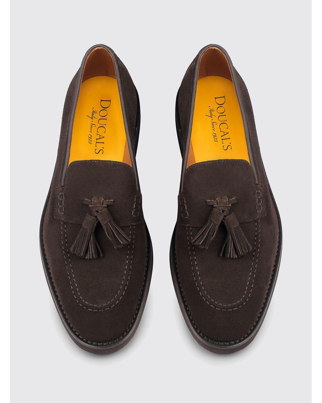Doucal's White Suede Loafers With Tassels for men