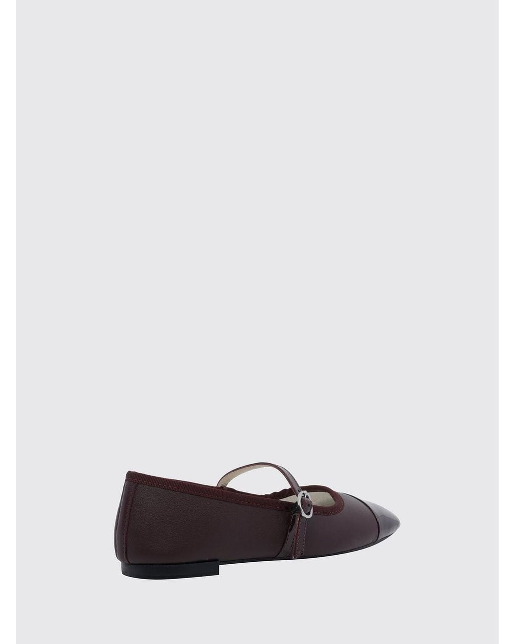 Repetto White Georgiana Calf Leather Mary Jane Flats With Patent Toe