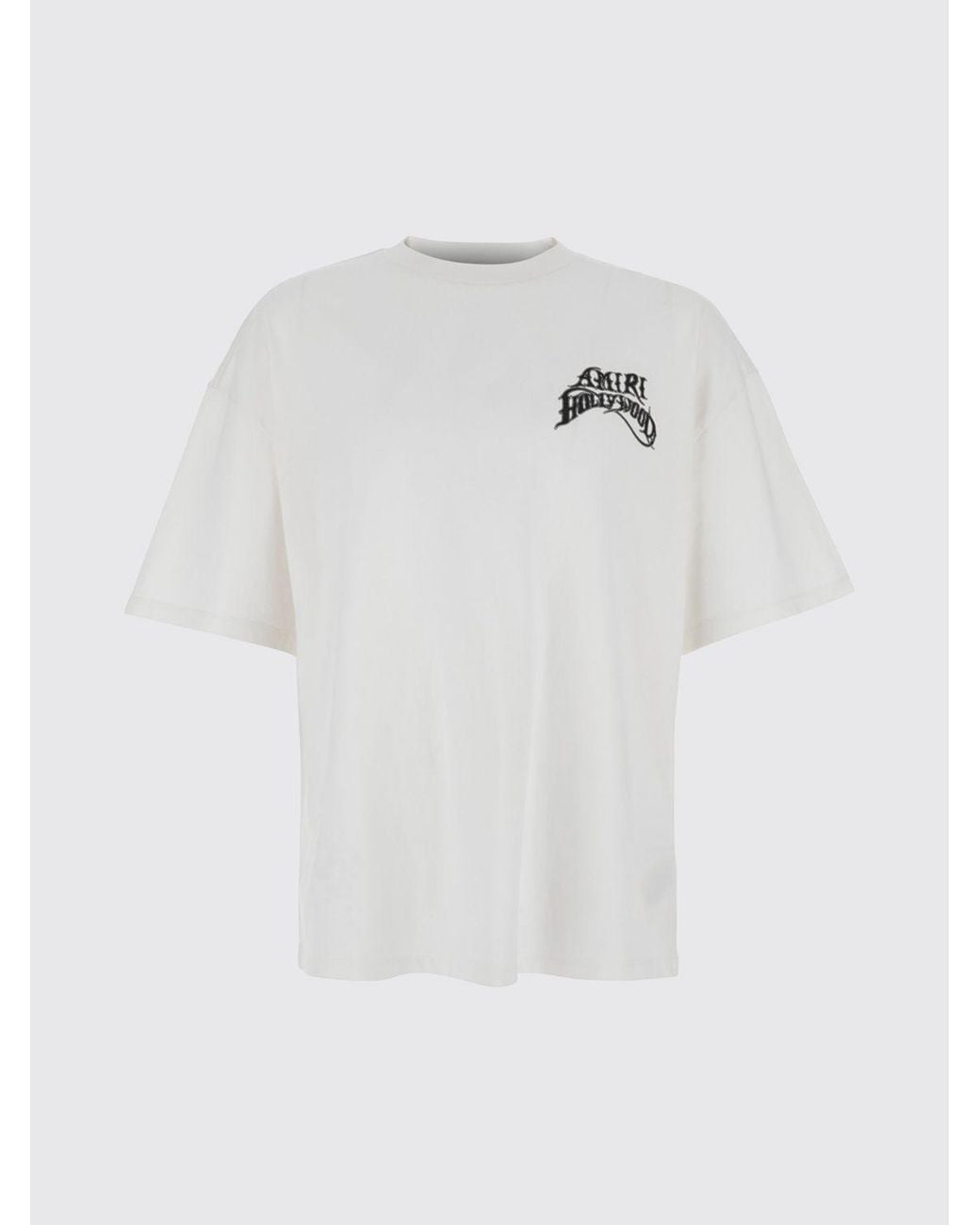 Amiri White Relaxed Fit Cotton T-Shirt With Contrast Logo for men