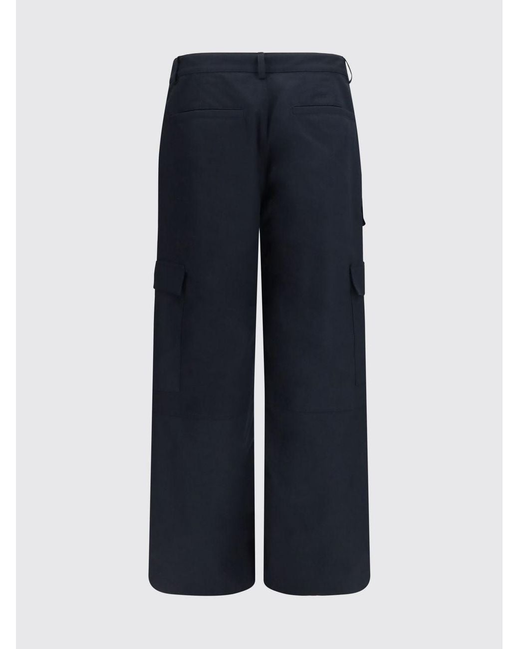 Balenciaga Blue Wide-Leg Cotton Cargo Trousers for men