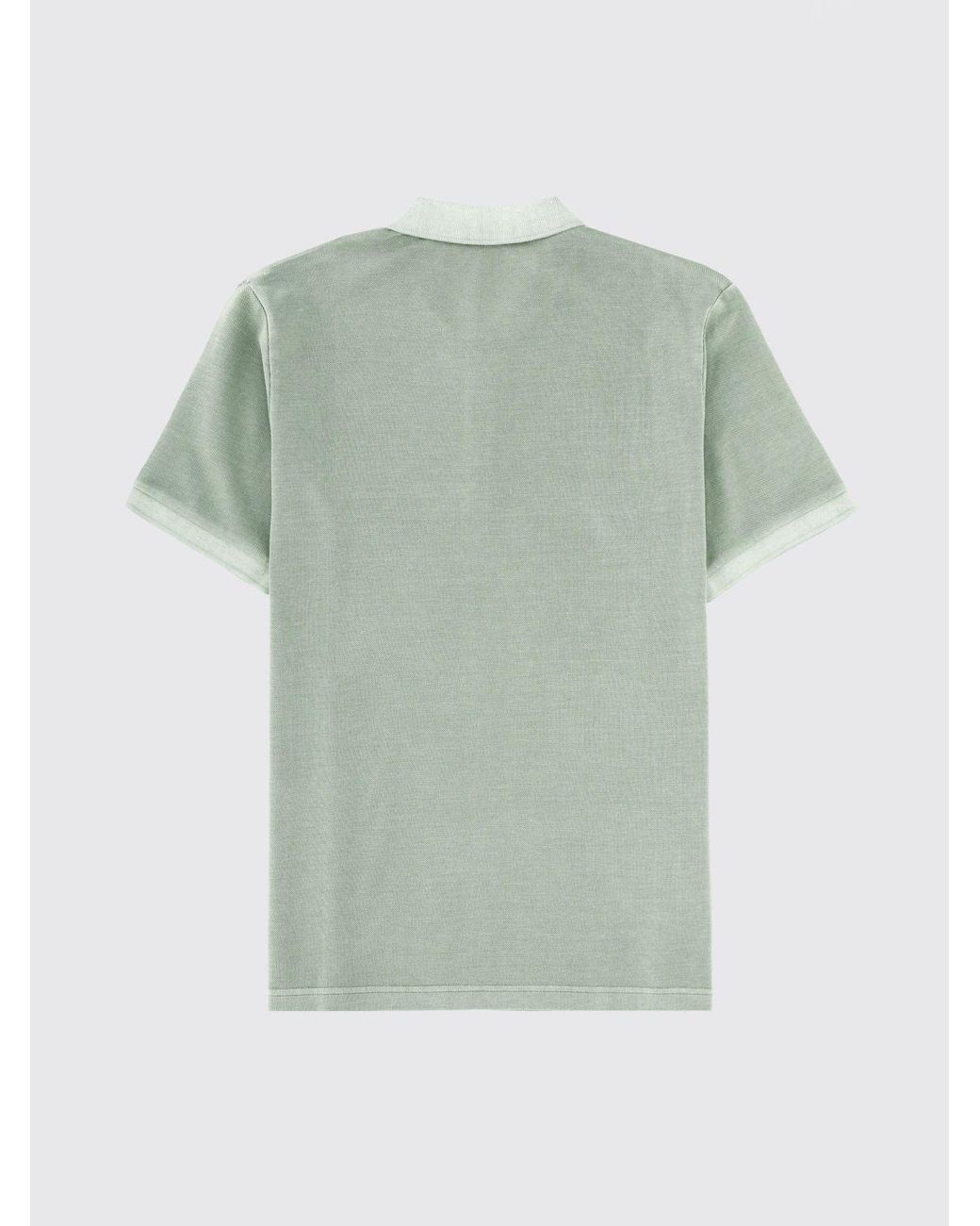 Fay Green Cotton Polo Shirt With Logo for men