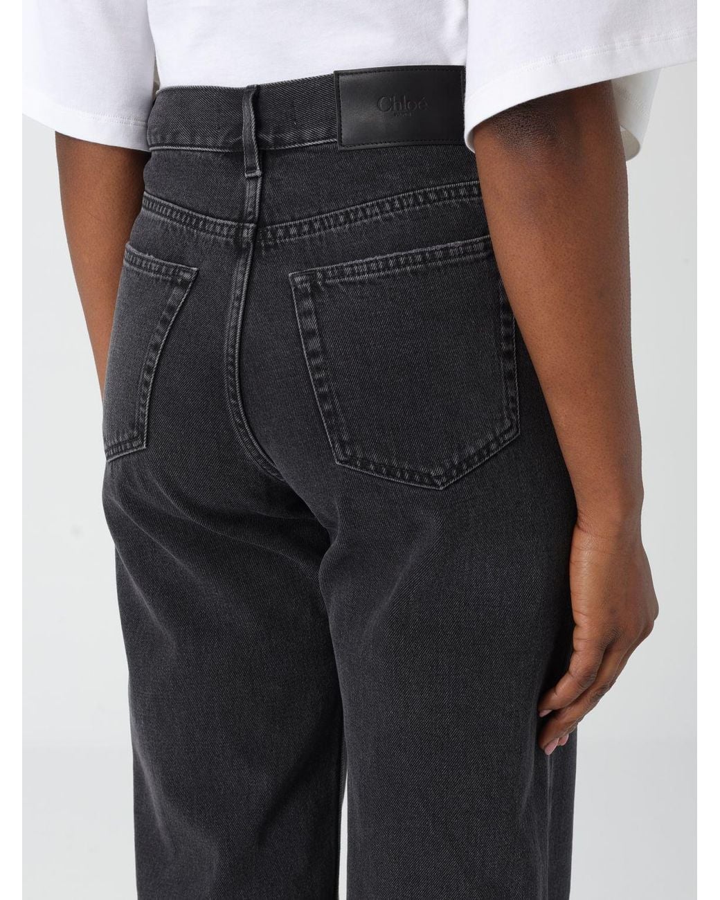 Chloé Black ChloÉ Straight Cotton Denim Jeans