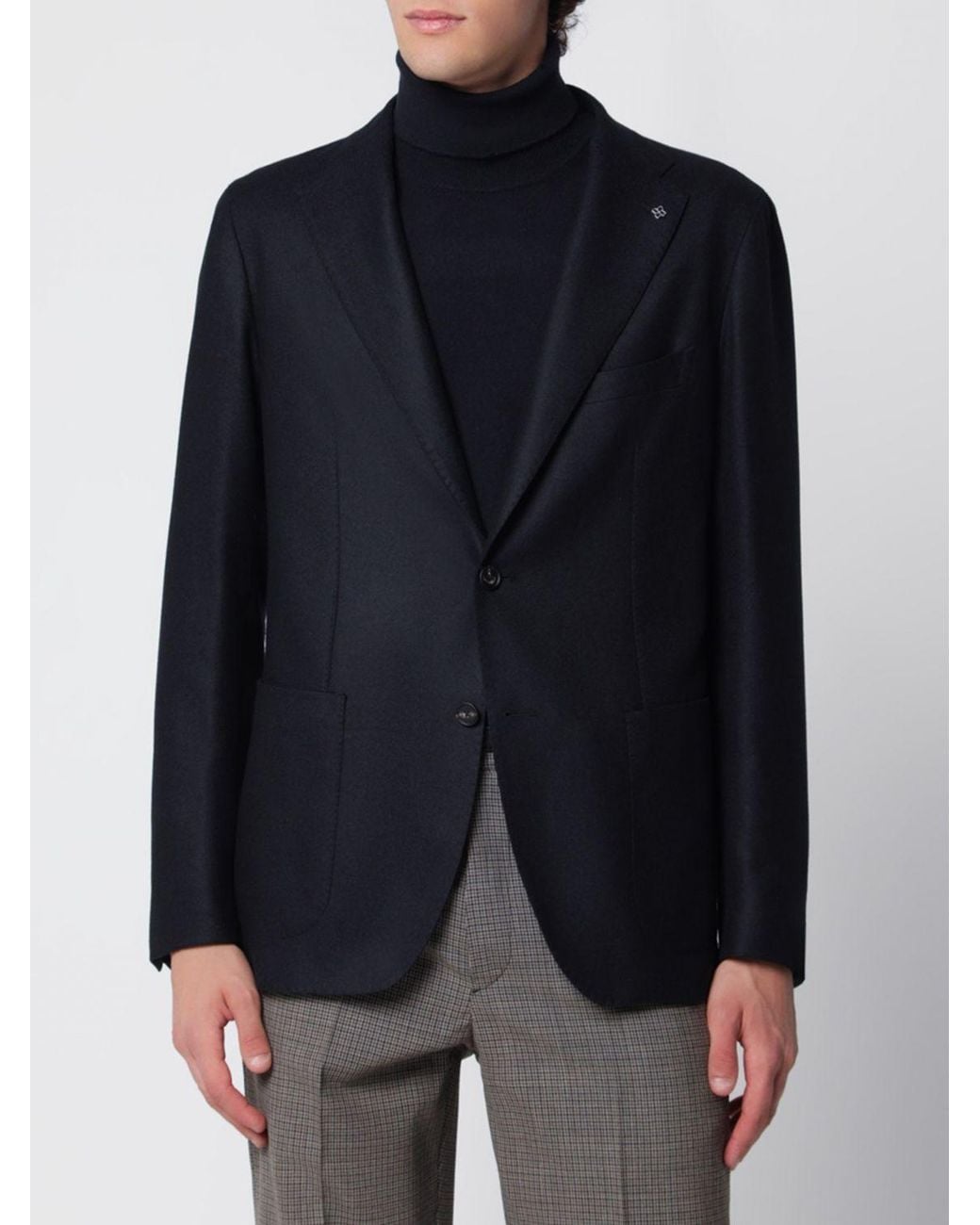 Tagliatore Blue Single-Breasted Blazer for men