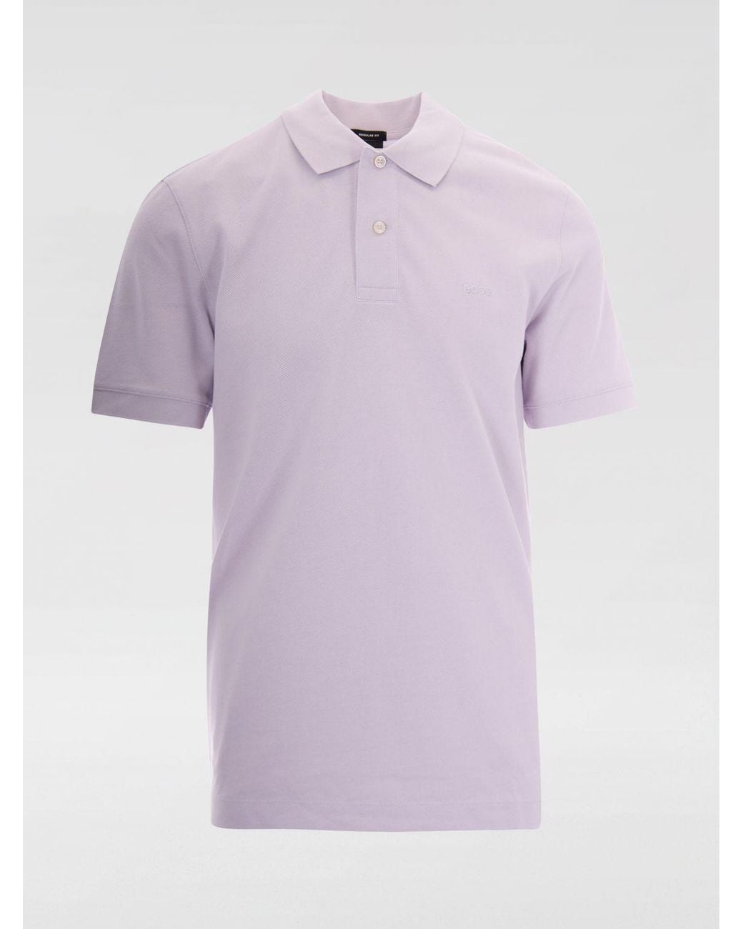 Boss Purple Cotton Polo Shirt for men